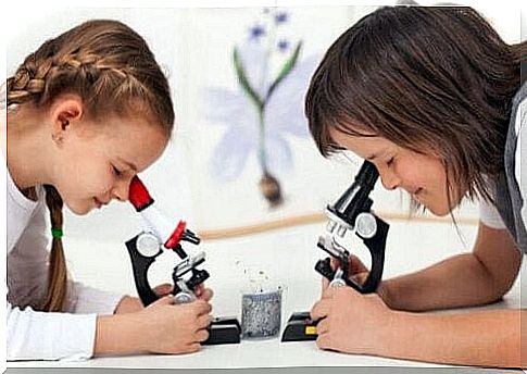 Children doing experiments