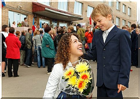 A mother who sends her son away during the first days of school.