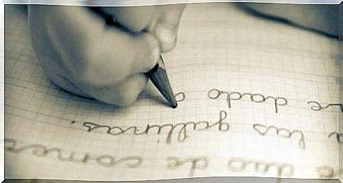 Handwriting of a child