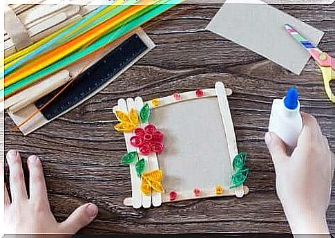 A picture frame with pasta