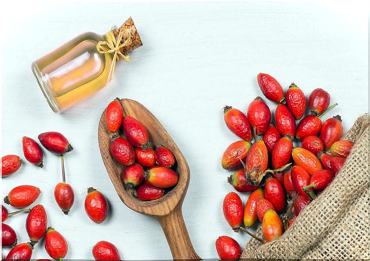 Rosehip oil and rosehips