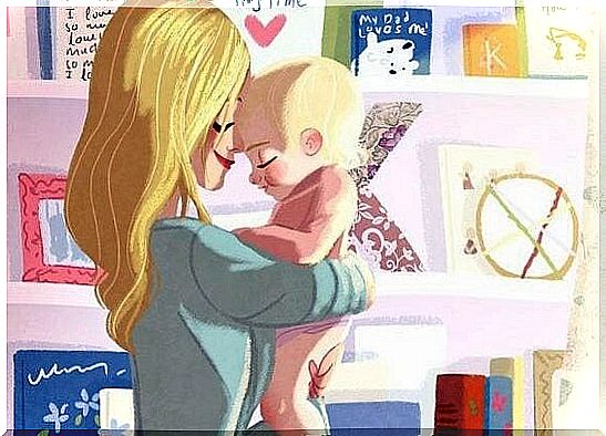 Drawing mother and baby