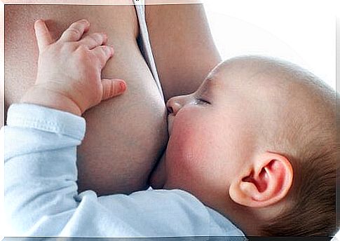 Baby gets the breast