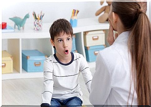 Boy gets speech therapy